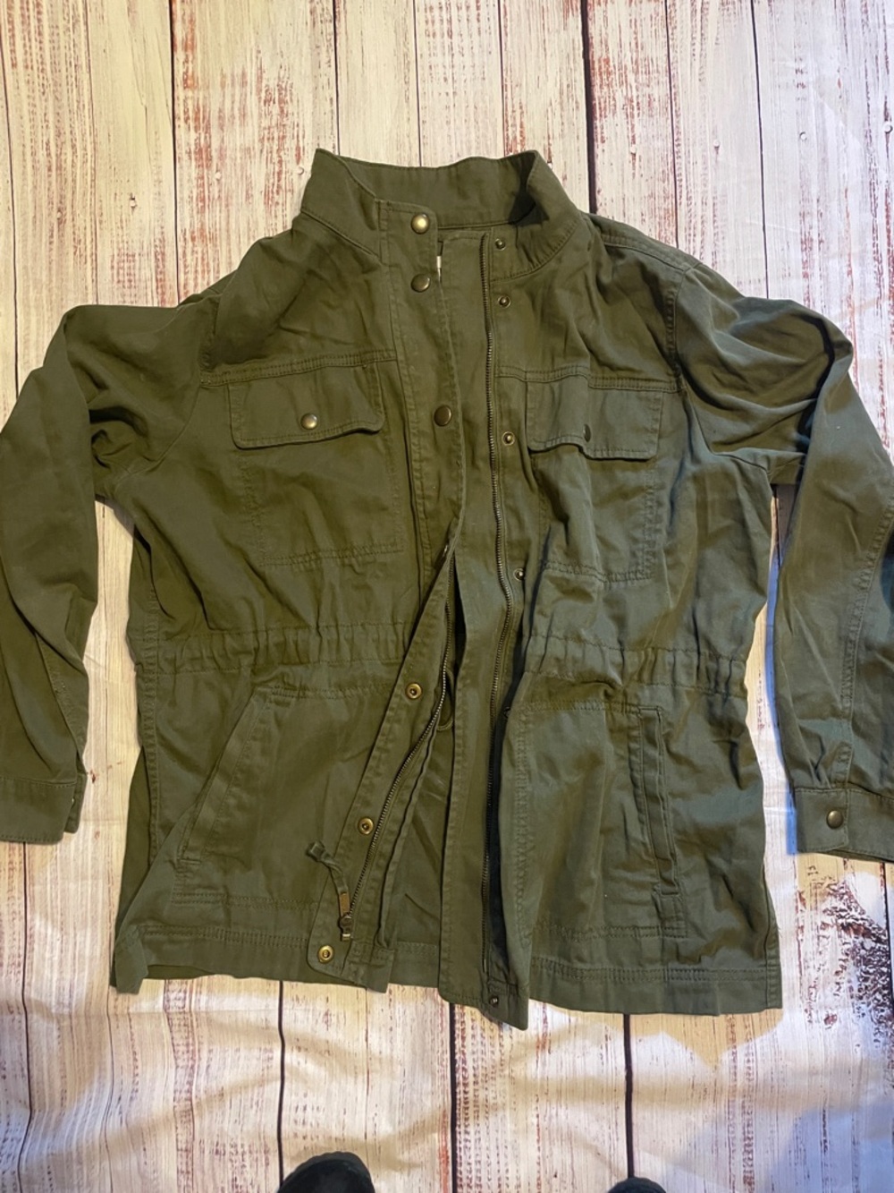 GAP Olive Green Utility Jacket with Drawstring